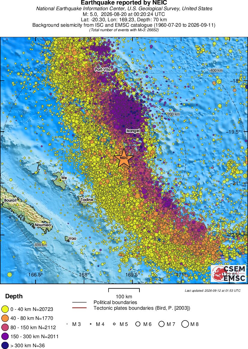 regional historical seismicity