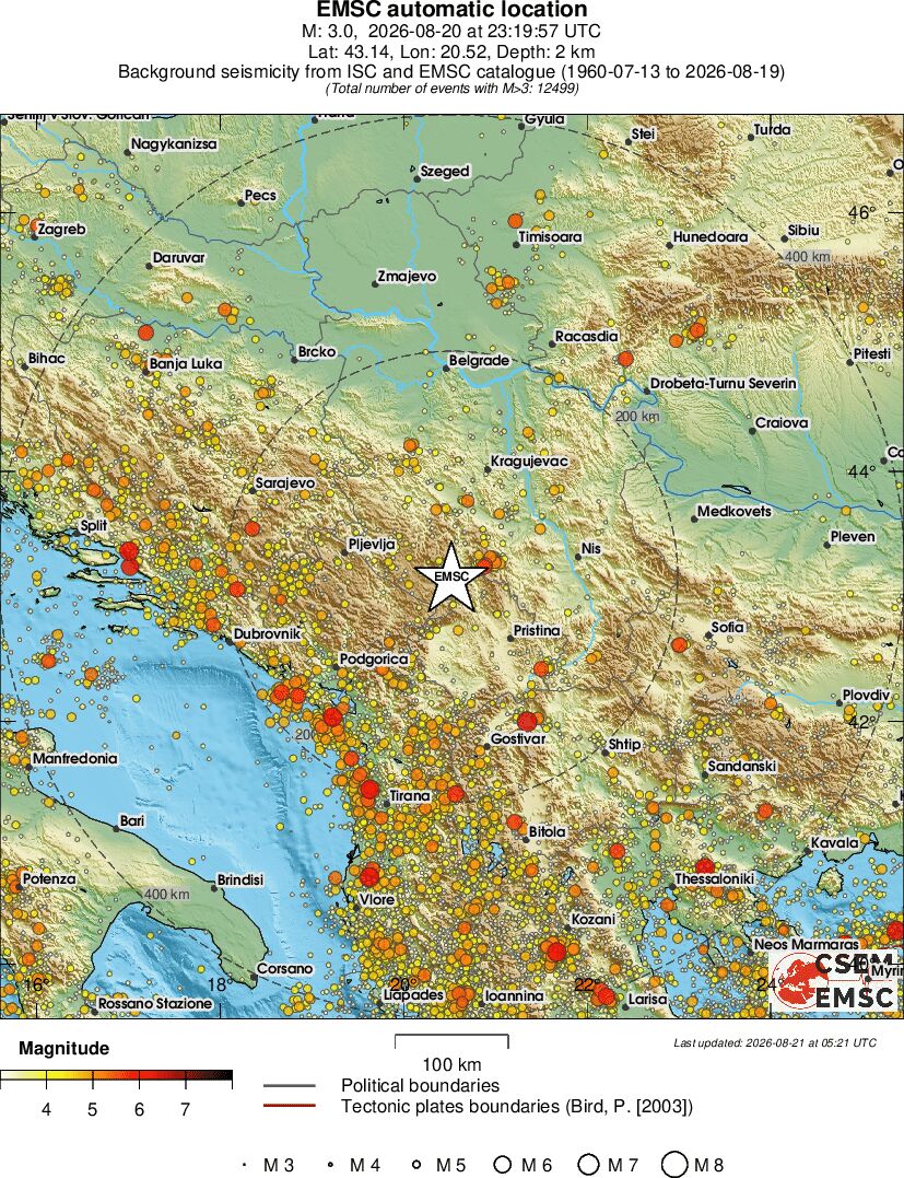 regional magnitude historical seismicity