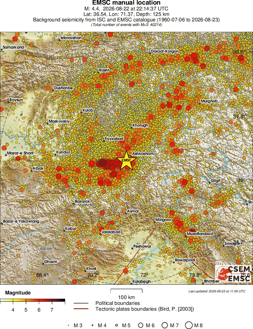 regional magnitude historical seismicity