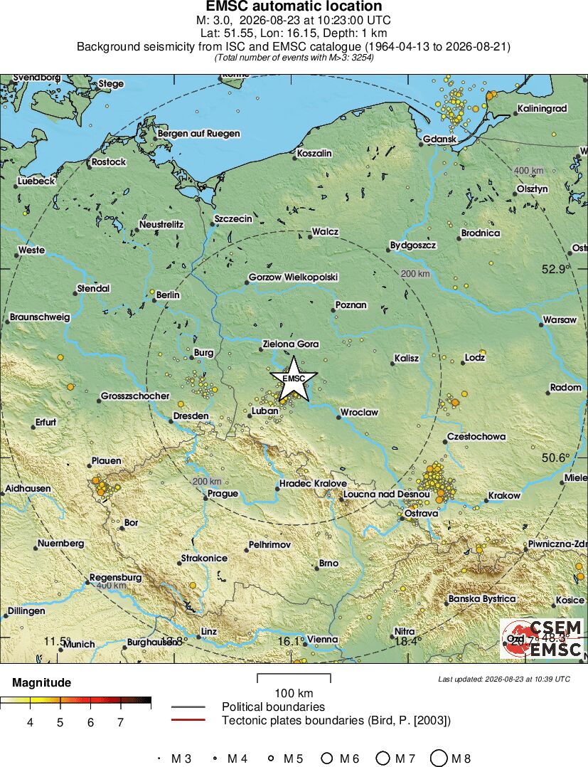 regional magnitude historical seismicity
