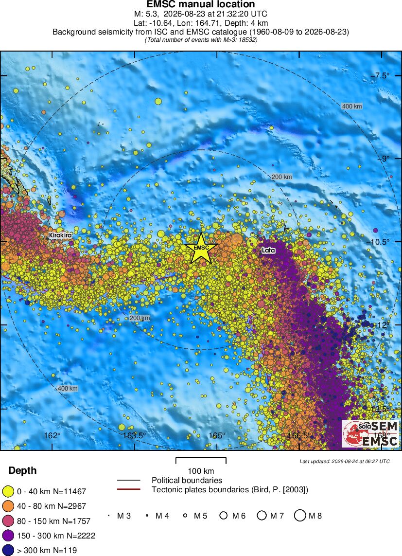 regional historical seismicity