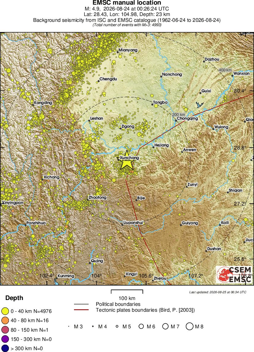 regional historical seismicity