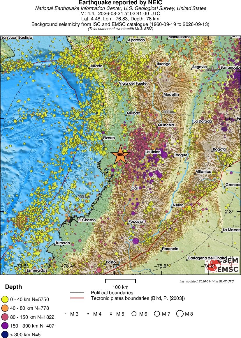 regional historical seismicity