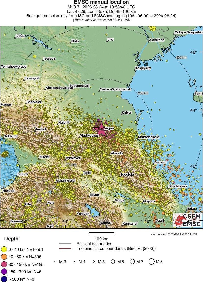 regional historical seismicity