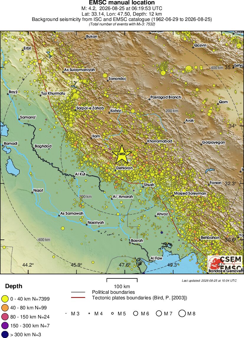 regional historical seismicity