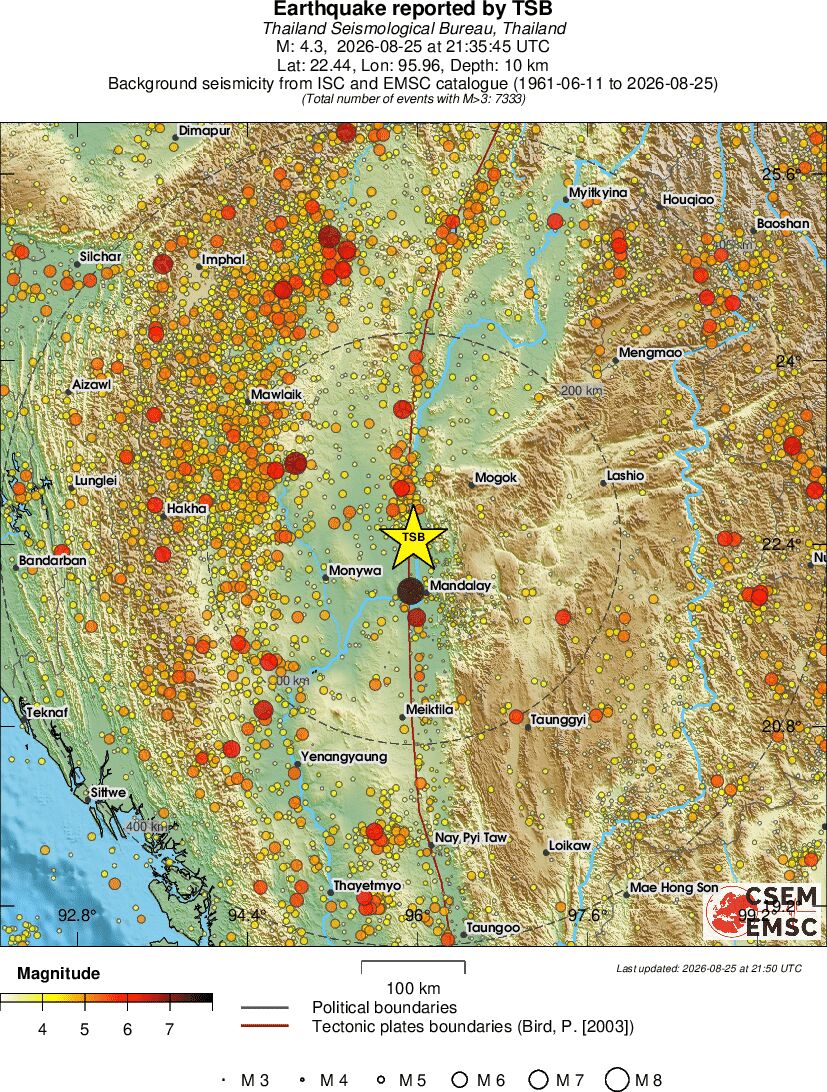regional magnitude historical seismicity