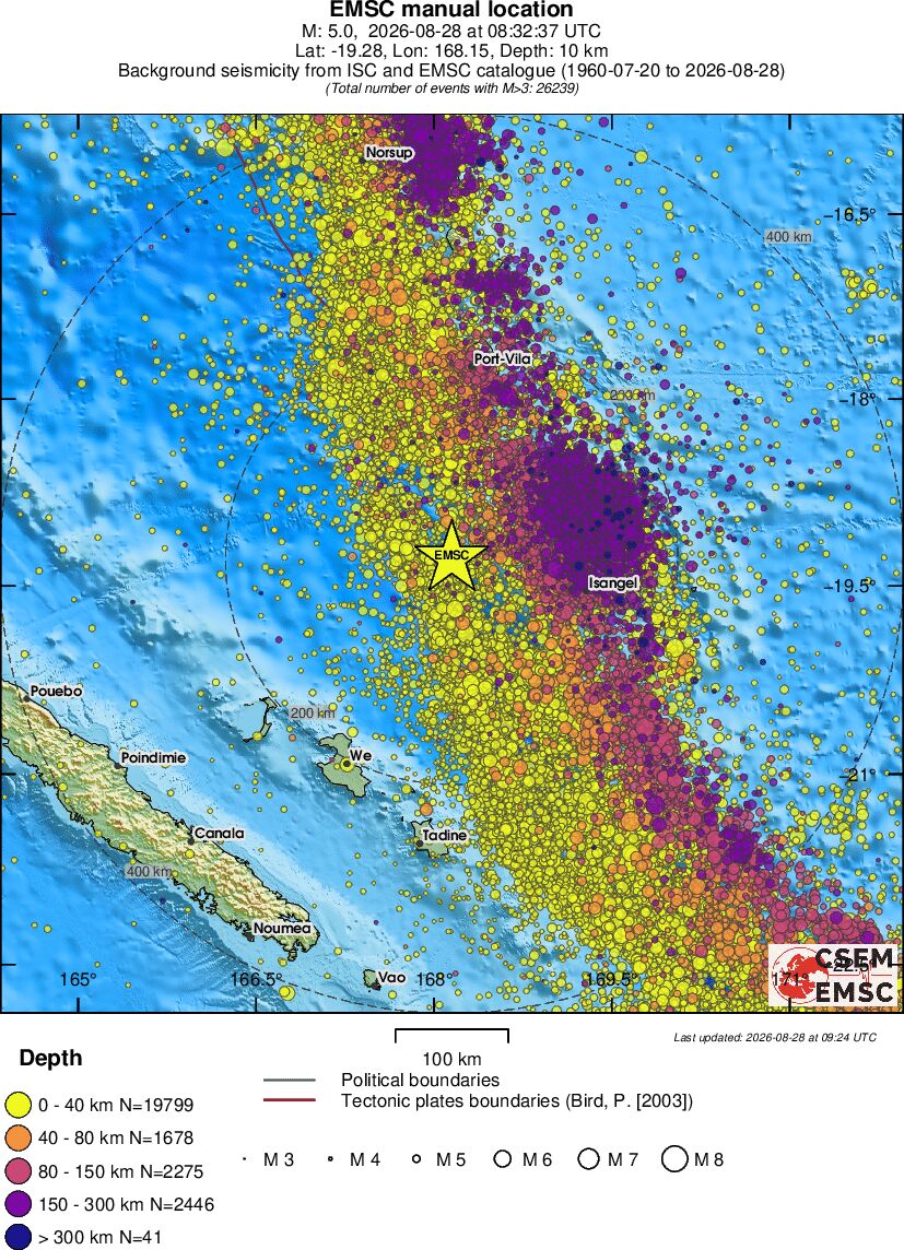 regional historical seismicity