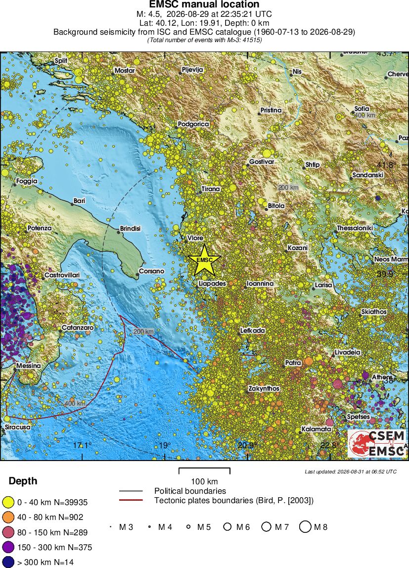 regional historical seismicity