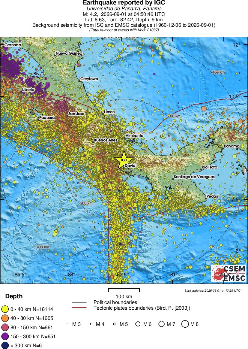 regional historical seismicity