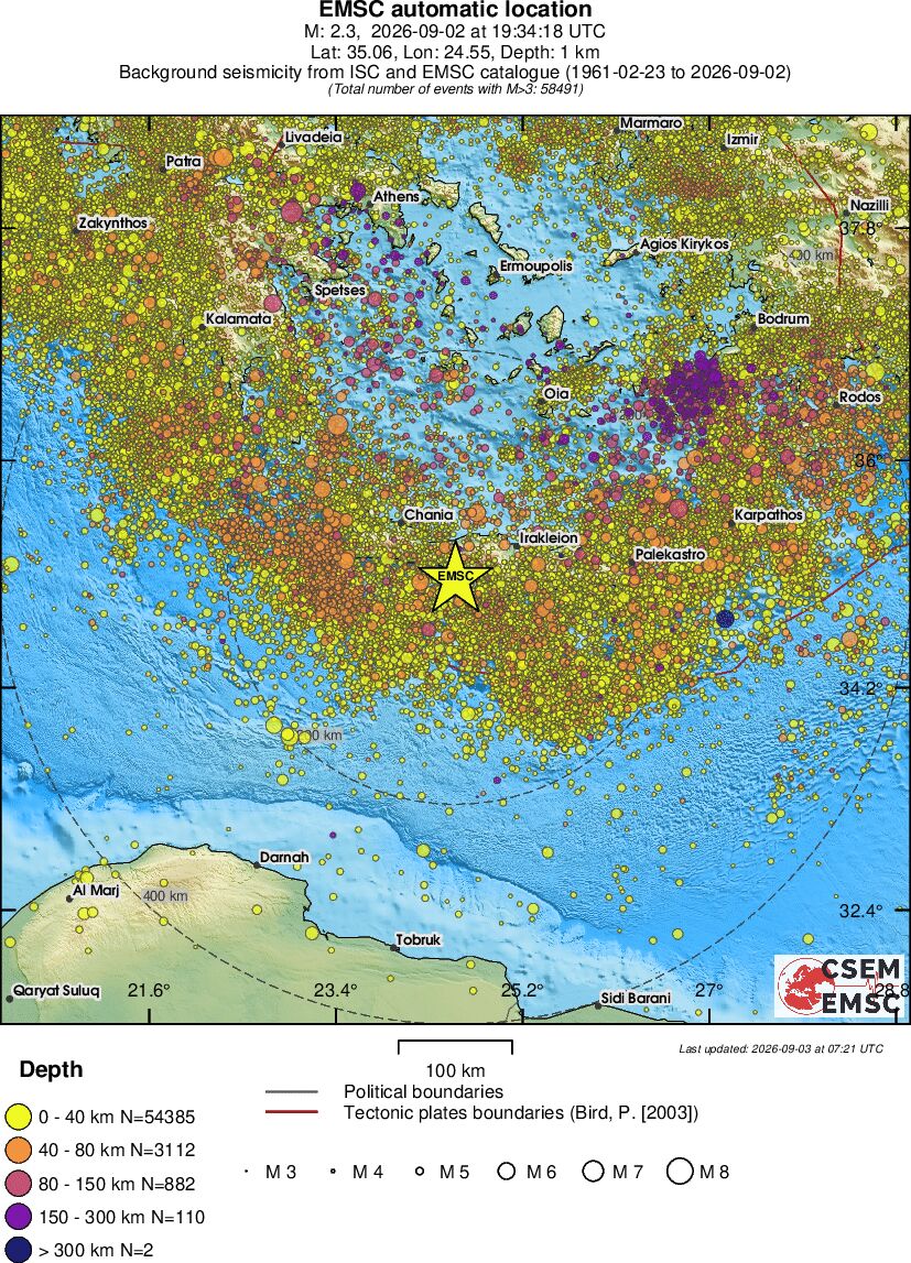 regional historical seismicity