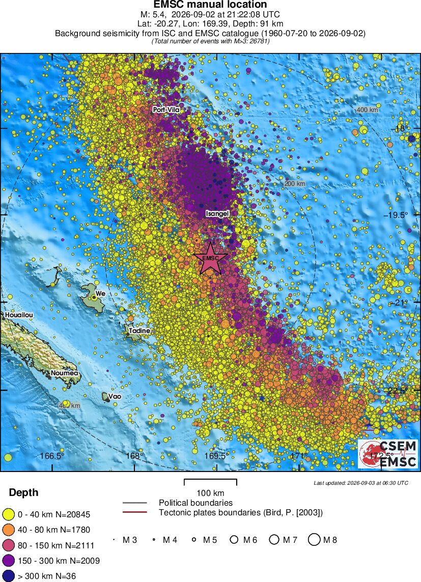 regional historical seismicity