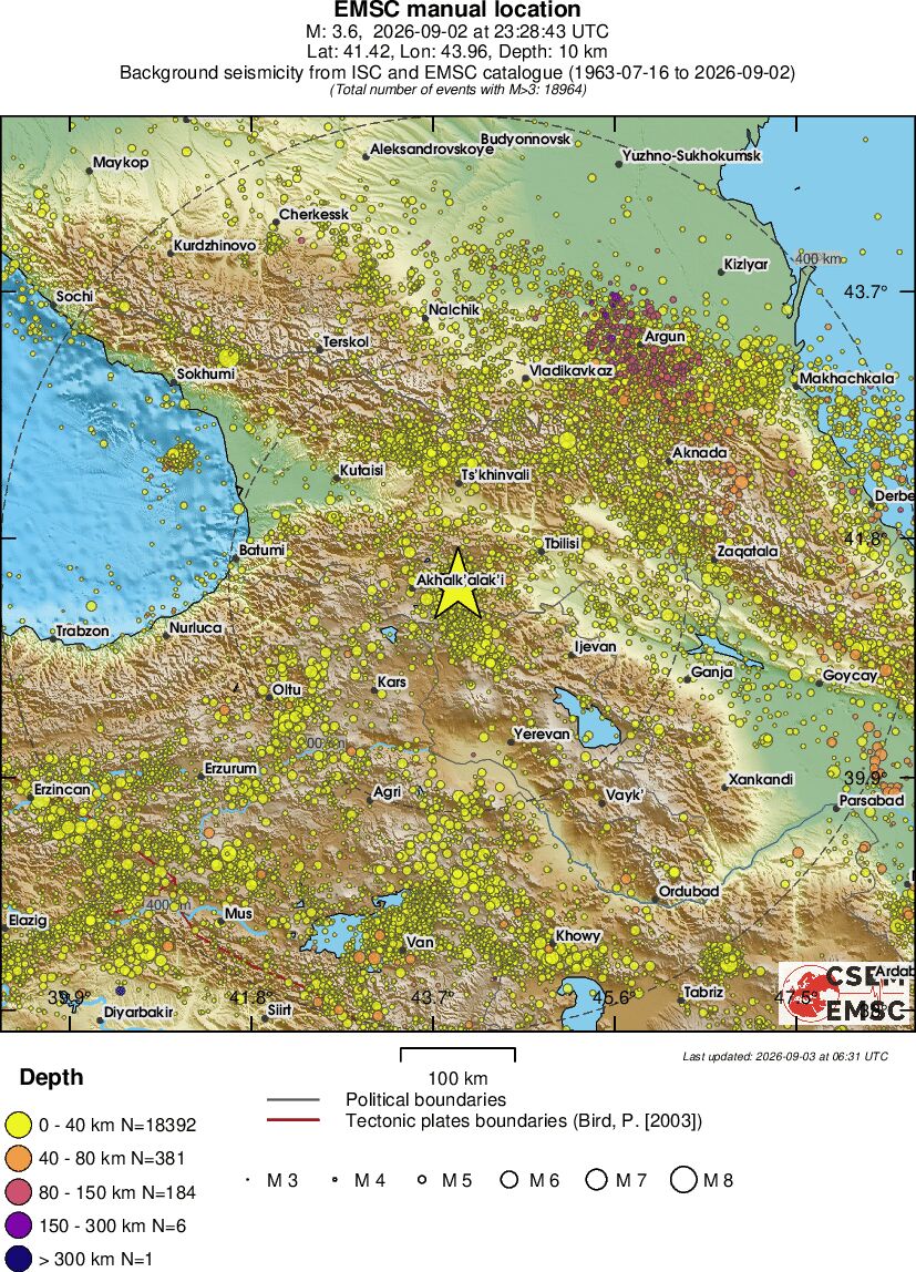 regional historical seismicity