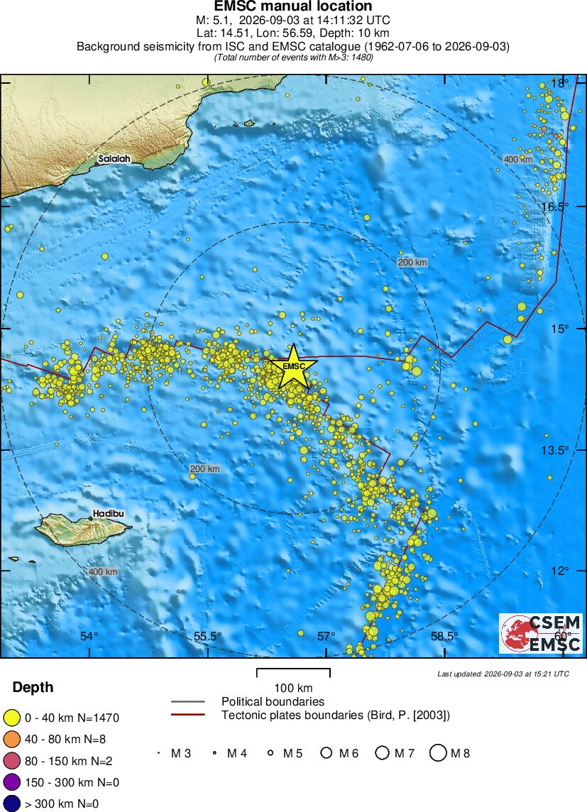 regional historical seismicity