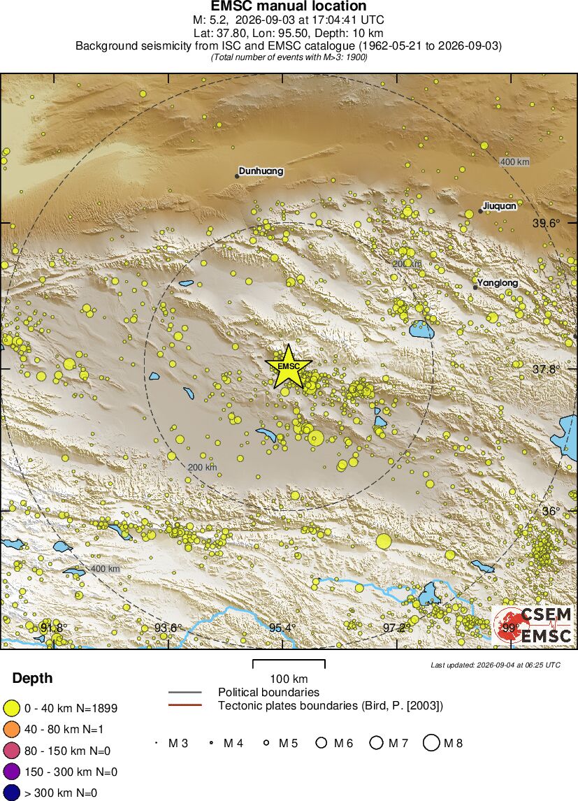 regional historical seismicity