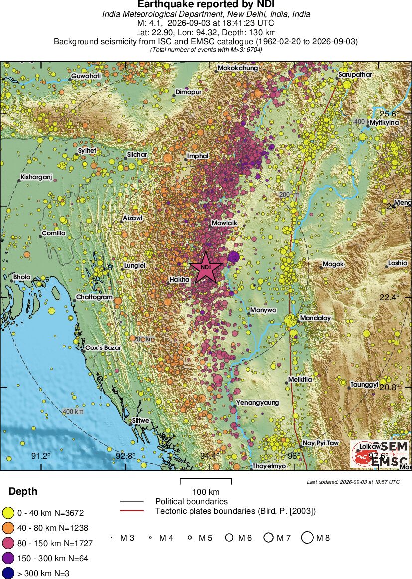 regional historical seismicity