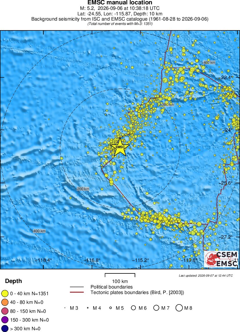 regional historical seismicity