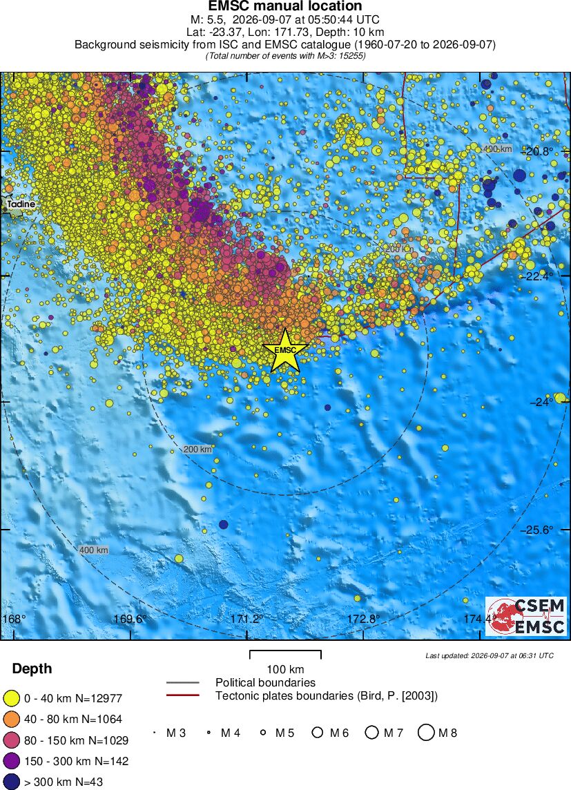 regional historical seismicity