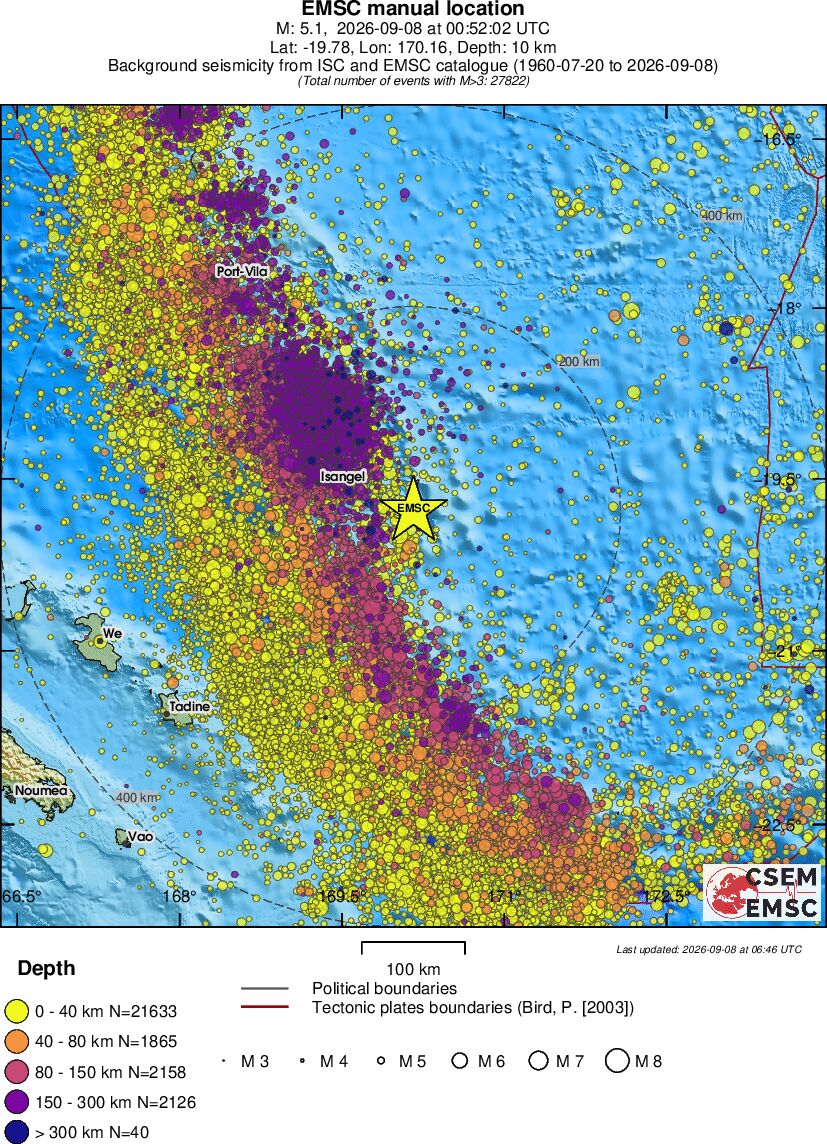 regional historical seismicity