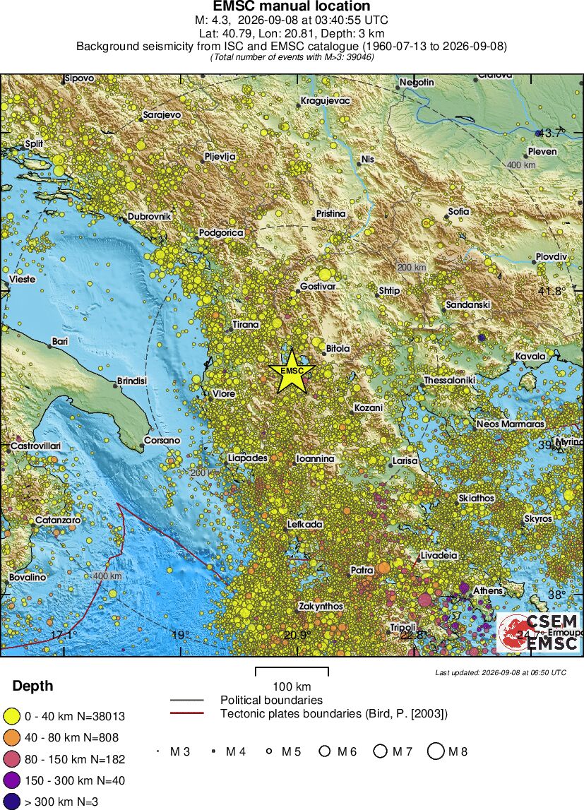 regional historical seismicity
