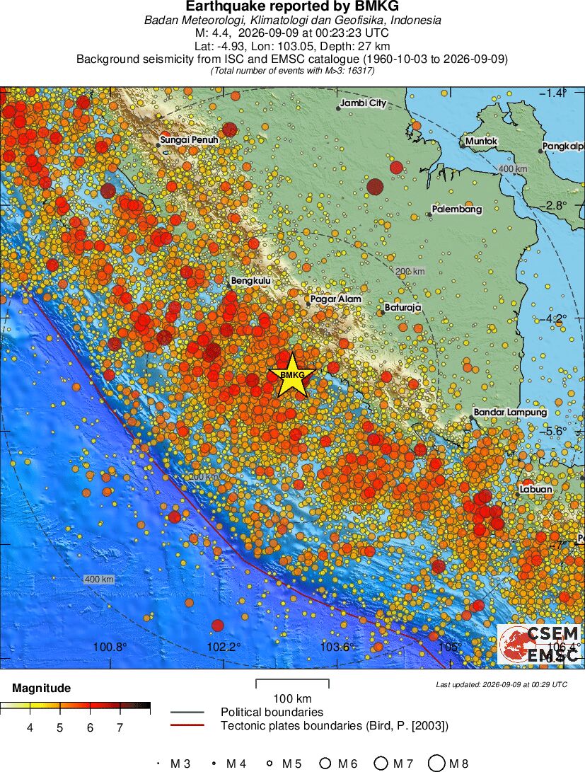regional magnitude historical seismicity