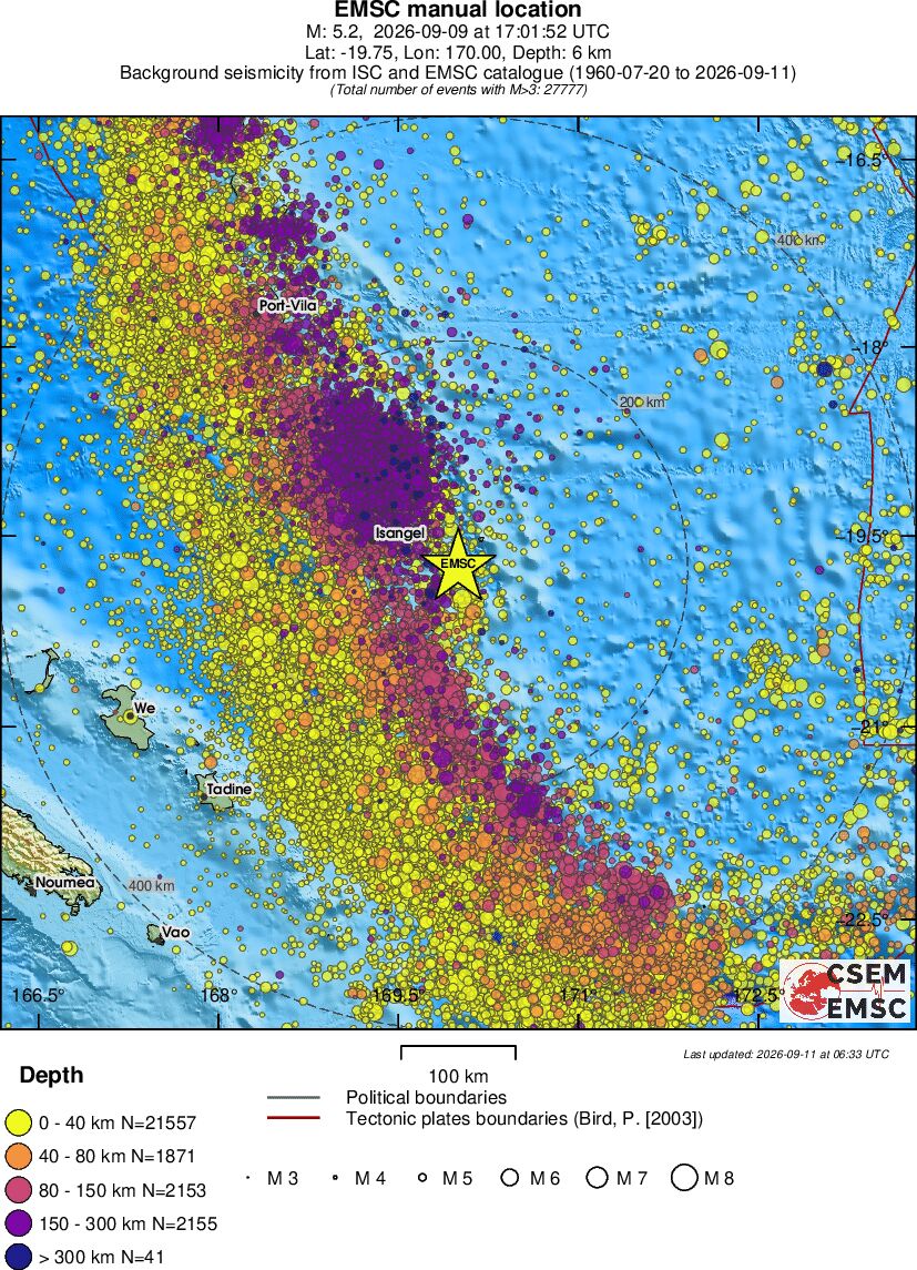 regional historical seismicity
