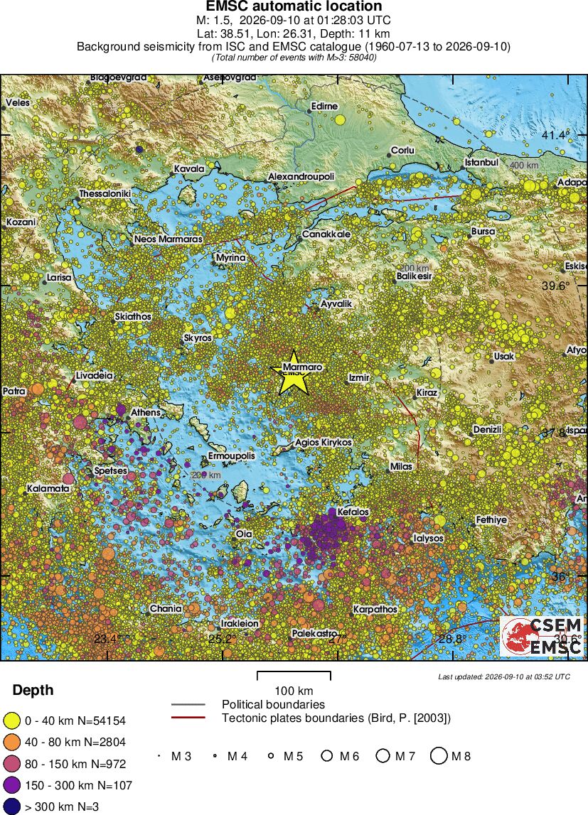 regional historical seismicity