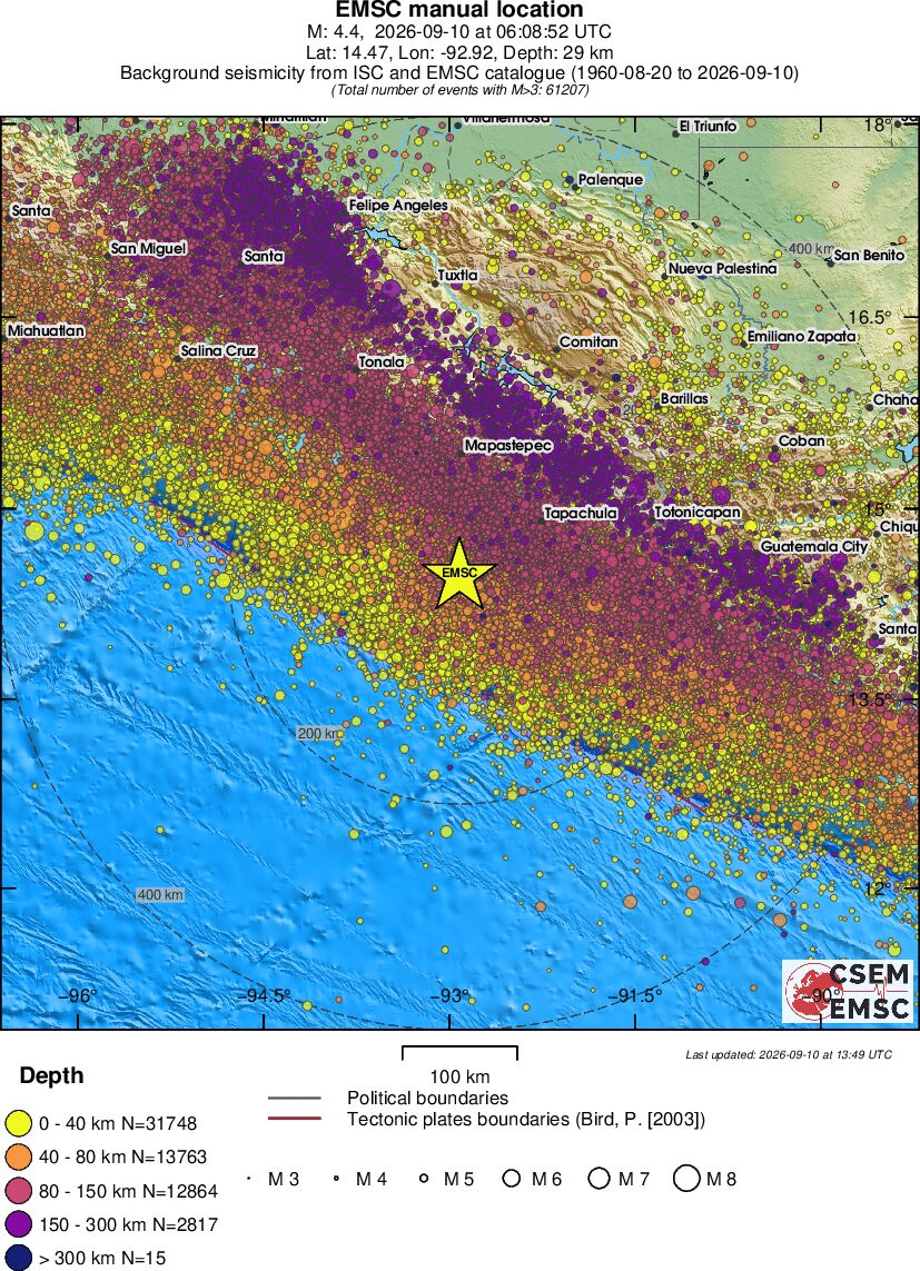 regional historical seismicity
