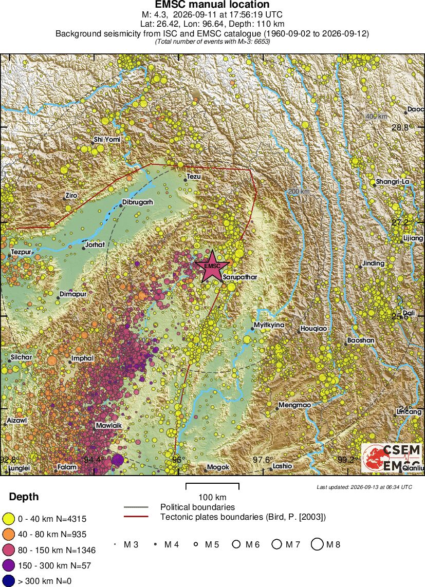 regional historical seismicity
