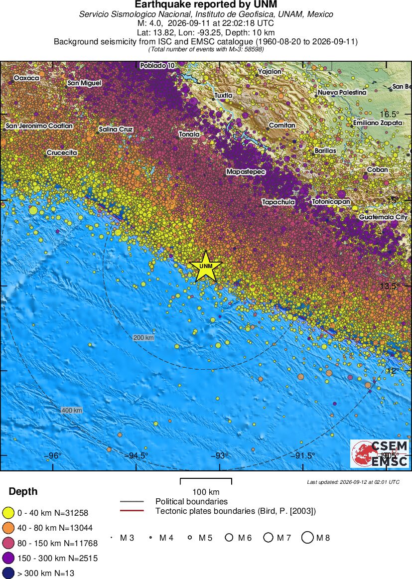 regional historical seismicity