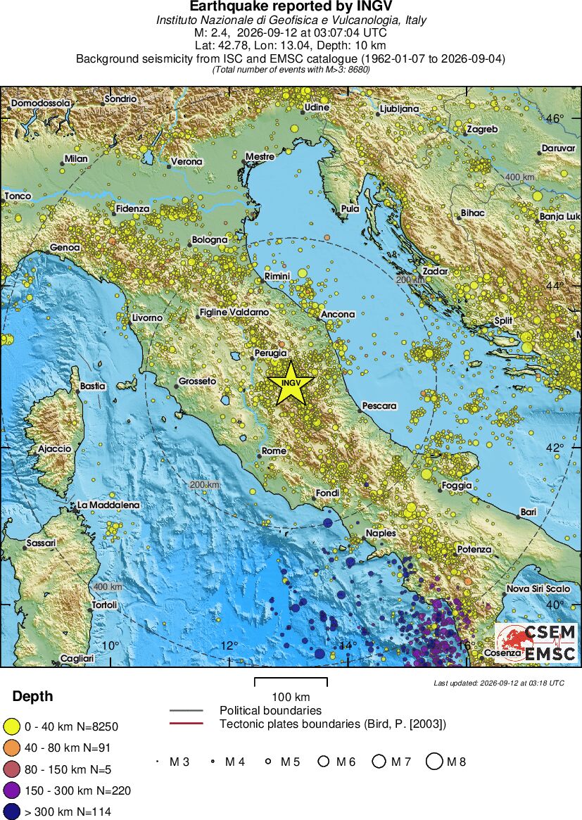 regional historical seismicity