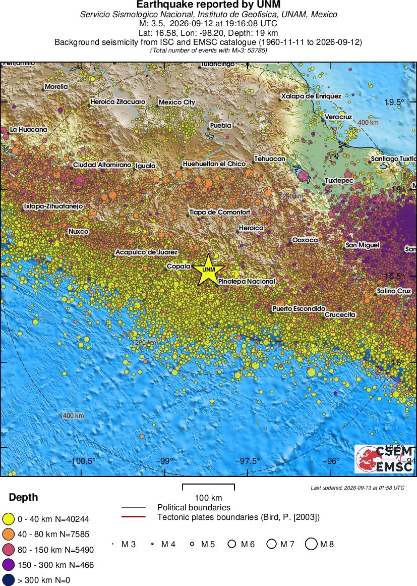 regional historical seismicity