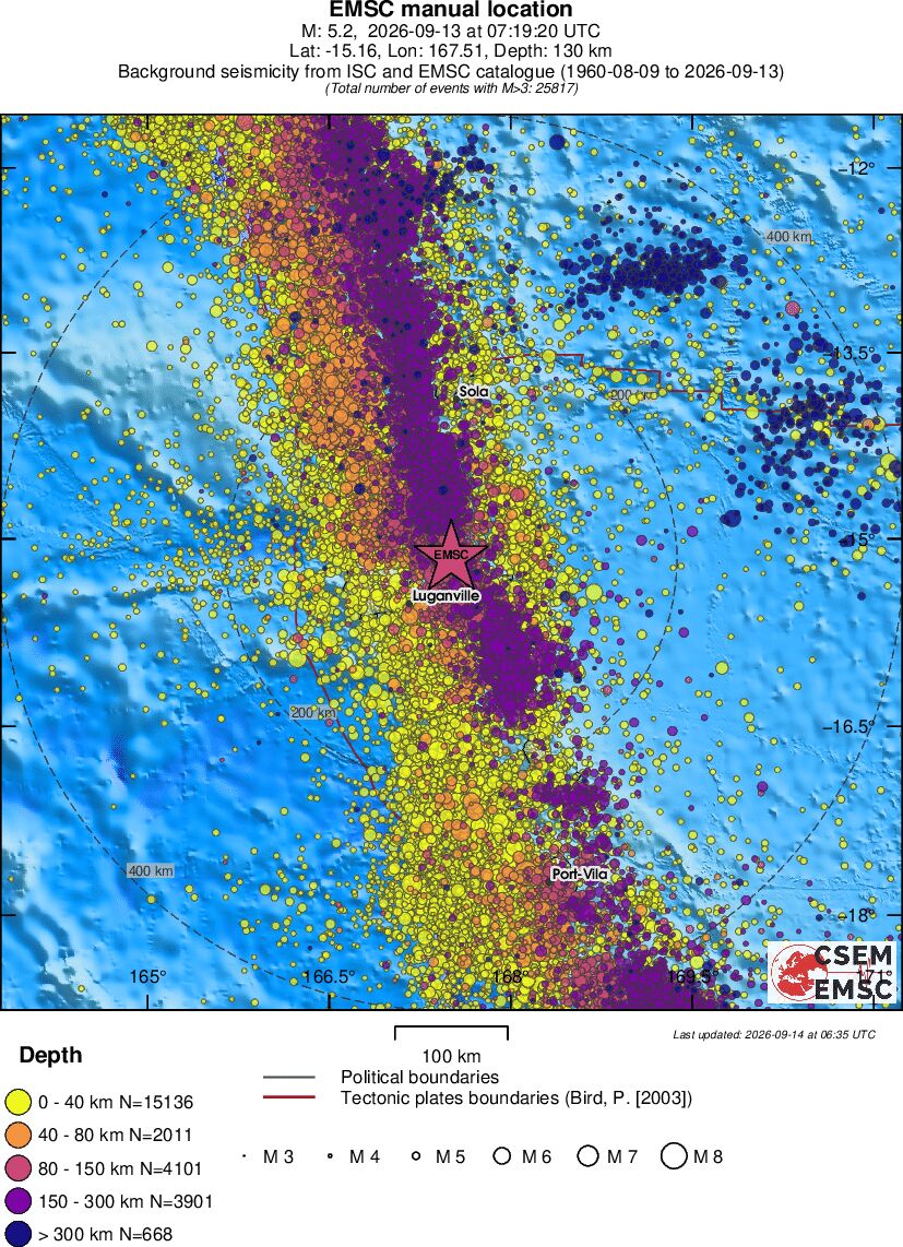 regional historical seismicity