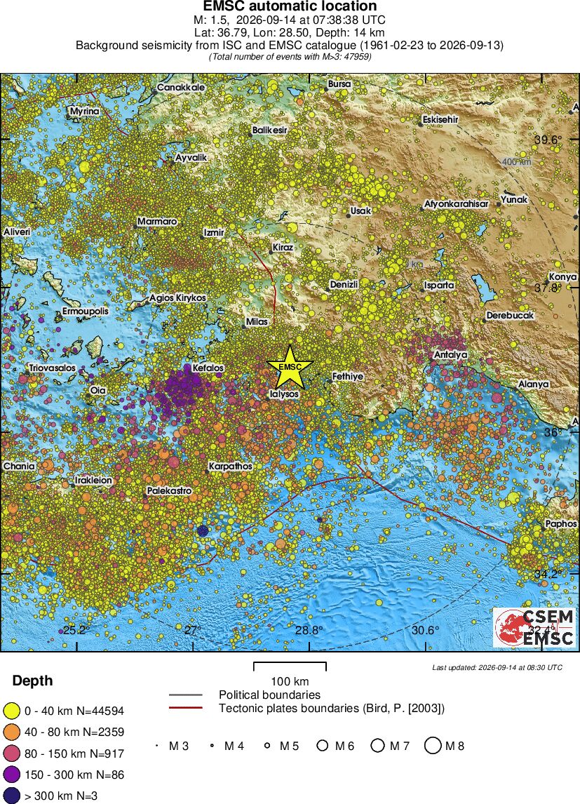 regional historical seismicity