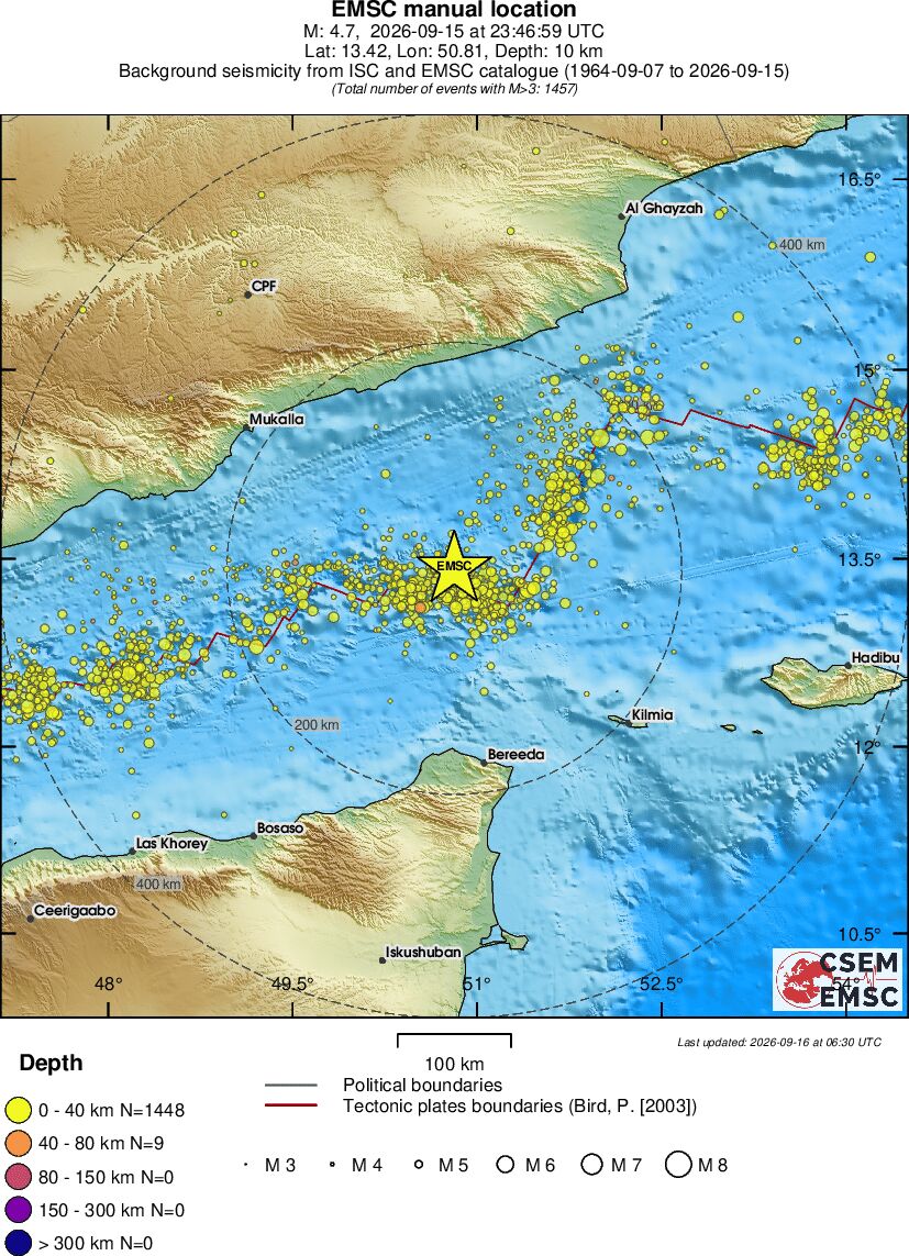 regional historical seismicity