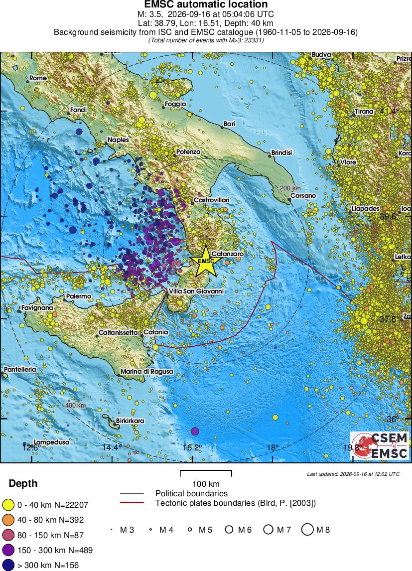 regional historical seismicity