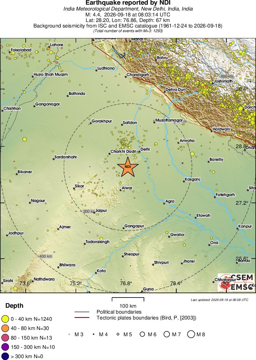 regional historical seismicity