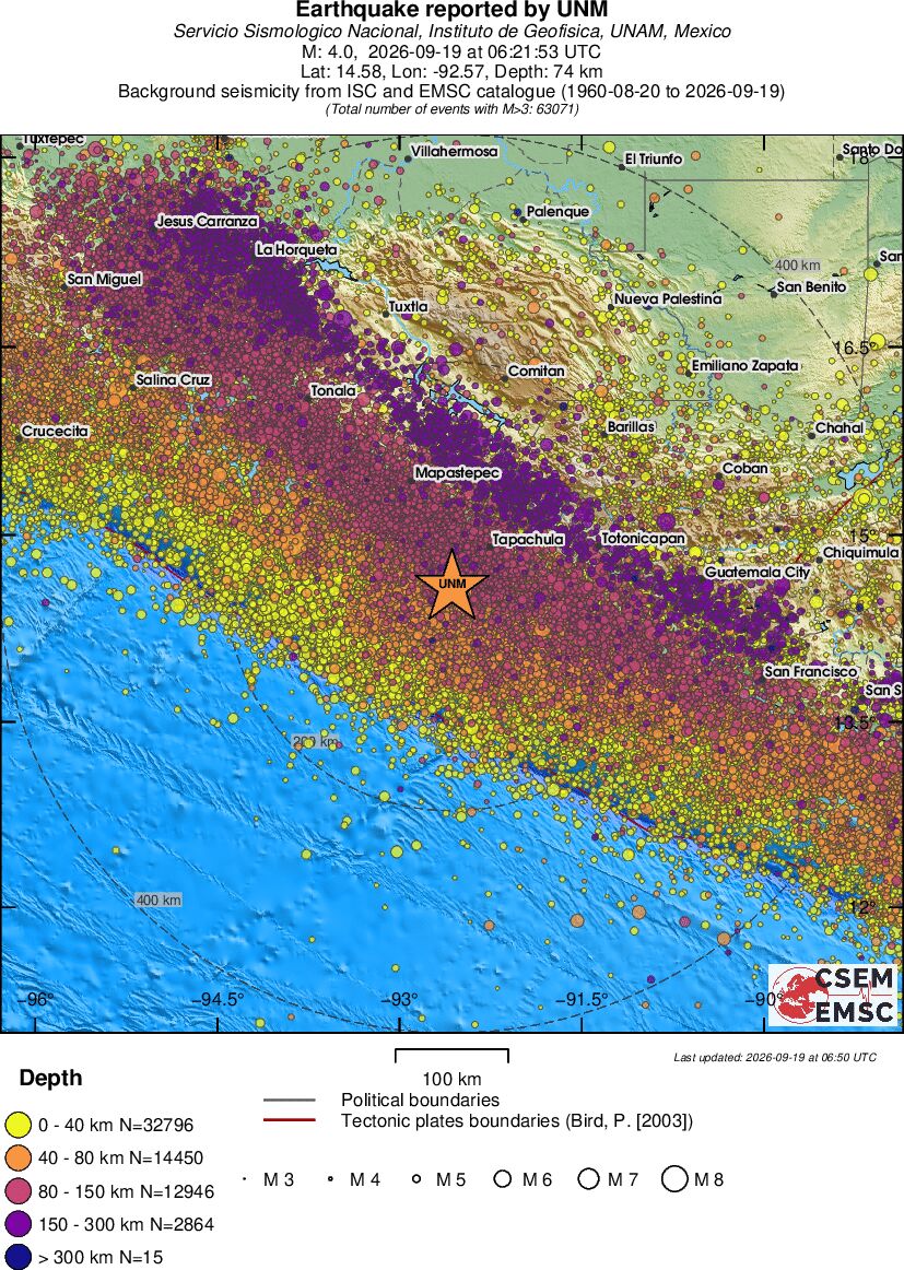 regional historical seismicity