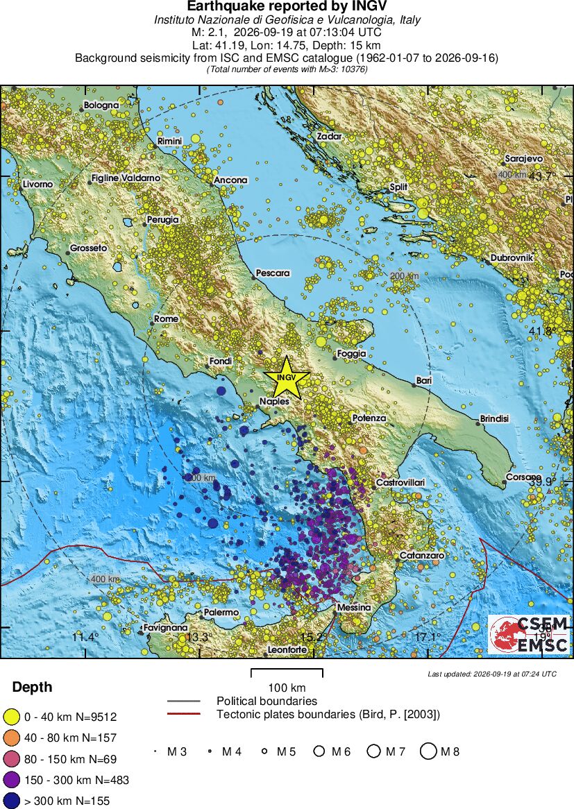 regional historical seismicity