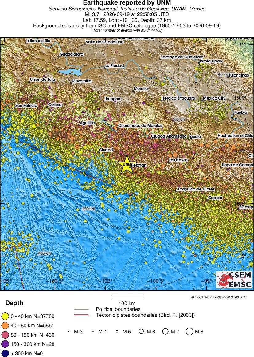 regional historical seismicity