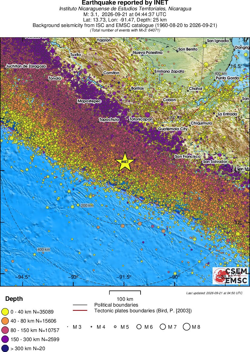 regional historical seismicity