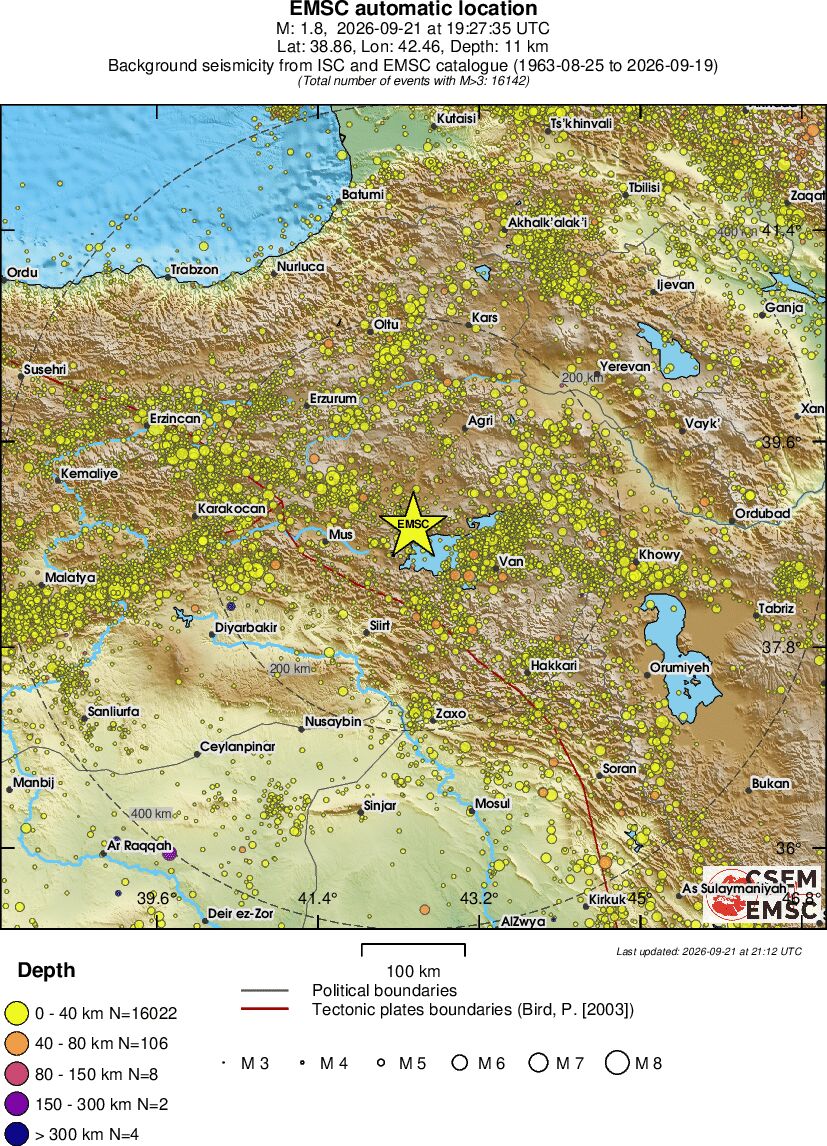 regional historical seismicity