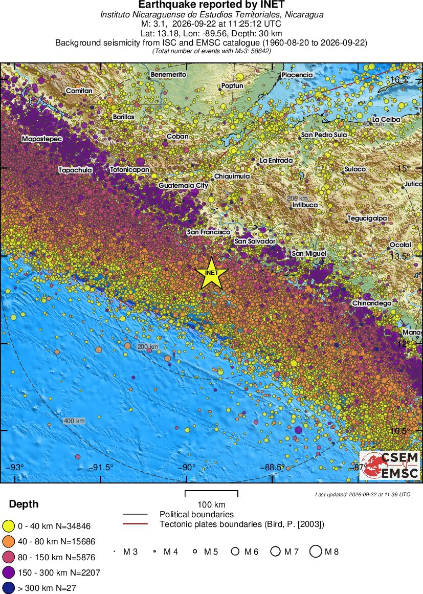 regional historical seismicity