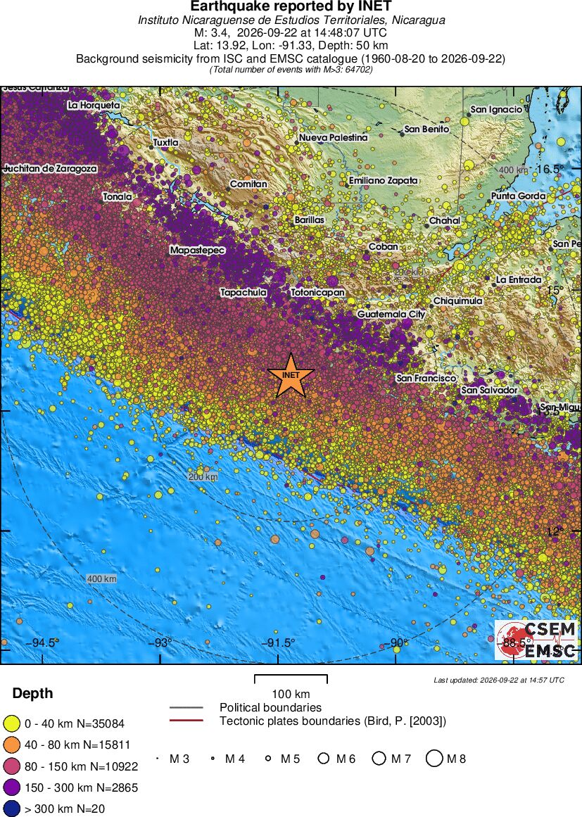 regional historical seismicity