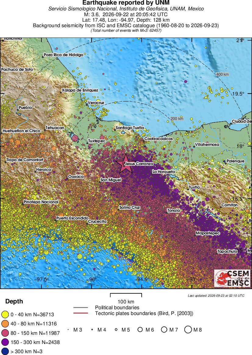 regional historical seismicity
