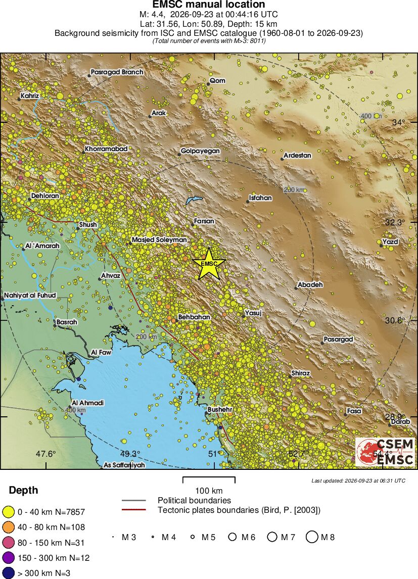 regional historical seismicity