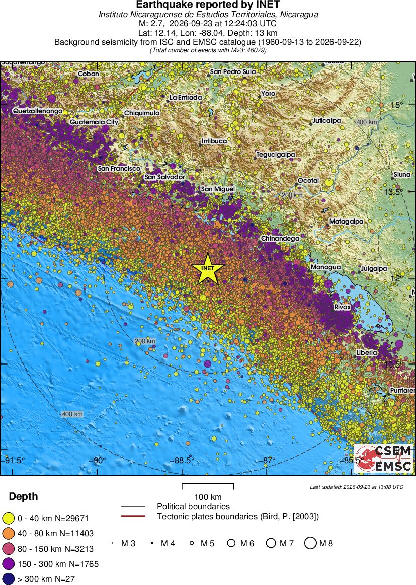 regional historical seismicity