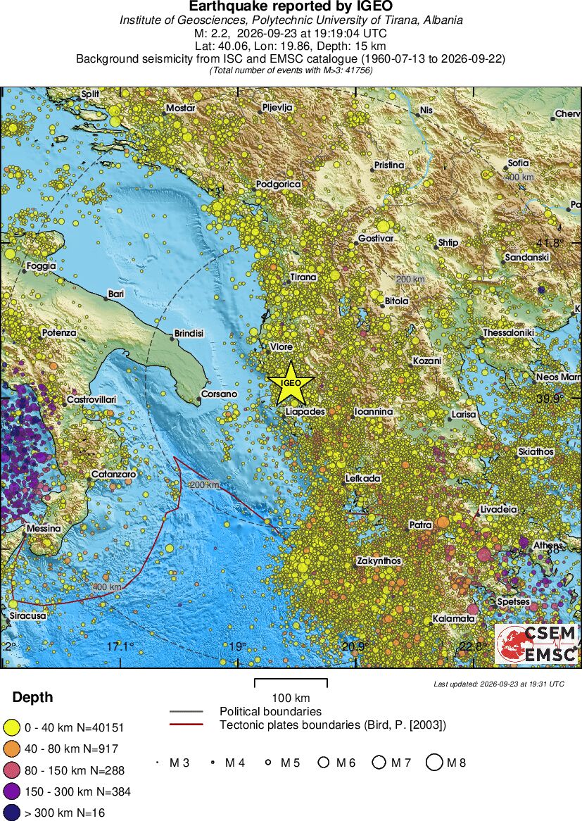 regional historical seismicity