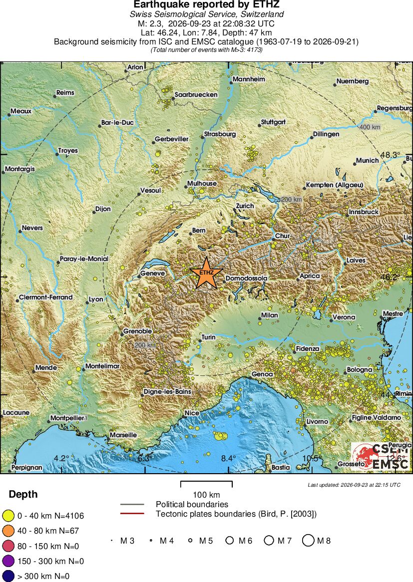 regional historical seismicity