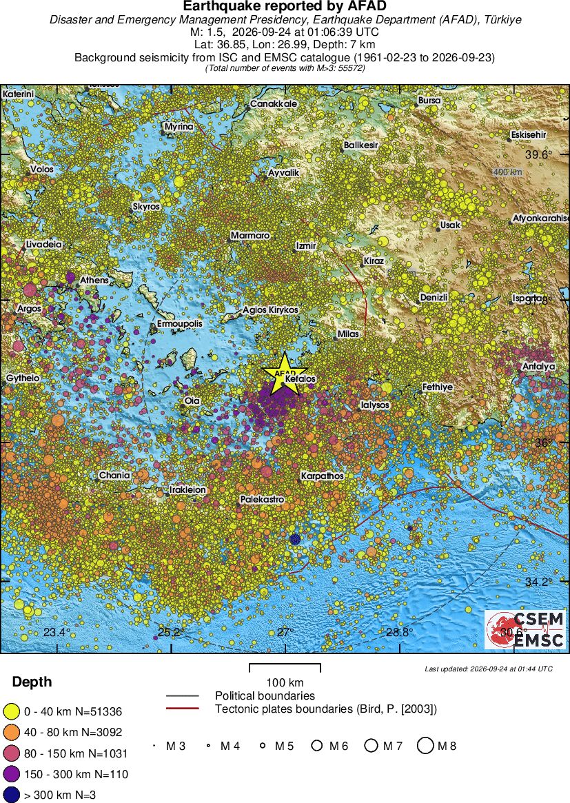 regional historical seismicity