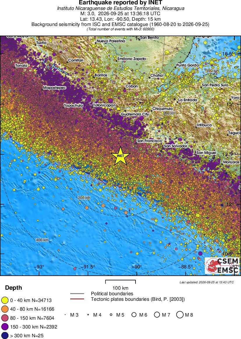 regional historical seismicity